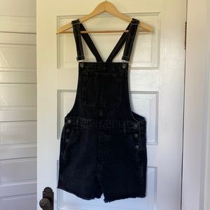 Madewell black Adirondack short overalls